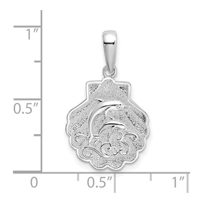 Sterling Silver Shell Dolphin Pendant – view 5