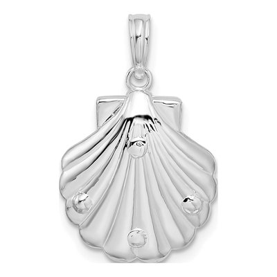 Sterling Silver Shell Palm Tree Pendant – view 4