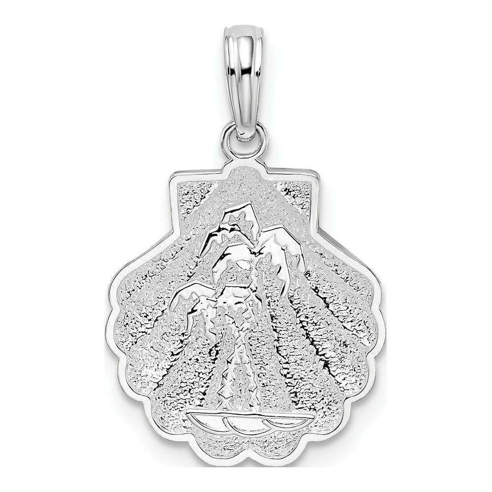 Sterling Silver Shell Palm Tree Pendant
