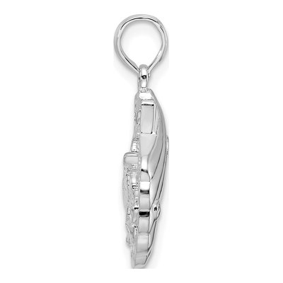 Sterling Silver Sea Turtle Shell Pendant – view 3