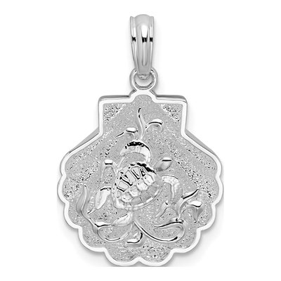 Sterling Silver Sea Turtle Shell Pendant