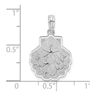 Sterling Silver Shell Starfish Pendant – view 5