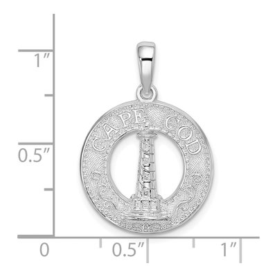 Sterling Silver Cape Cod Lighthouse Pendant – view 5