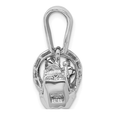 Sterling Silver 3D Air Boat Pendant – view 3