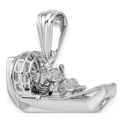 Sterling Silver 3D Air Boat Pendant – view 5