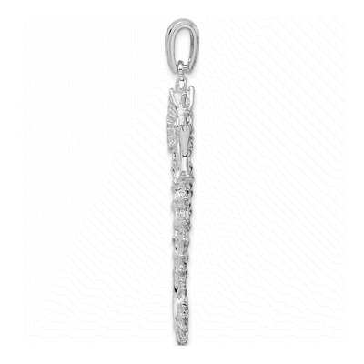 Sterling Silver 3D Sea Horse Pendant – view 3