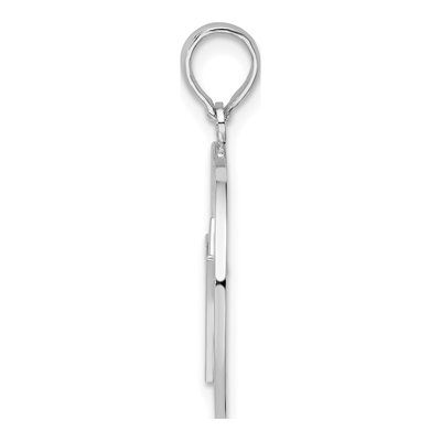 Sterling Silver Barbados Trident Circle Pendant – view 3