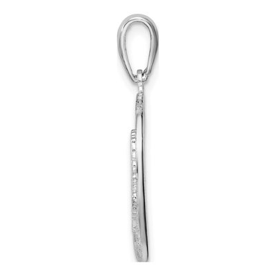Sterling Silver Barbados Map Circle Pendant – view 3