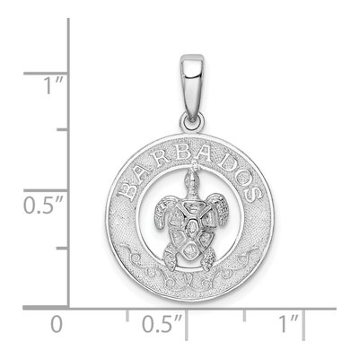 Sterling Silver Turtle Circle Pendant – view 5