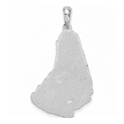 Sterling Silver Barbados Map Pendant – view 4