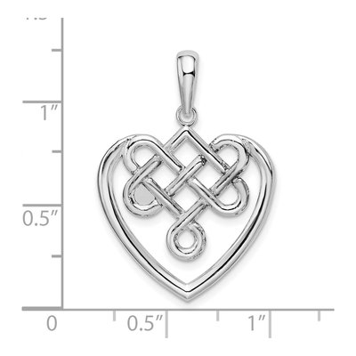 Sterling Silver Celtic Knot Heart Pendant – view 5