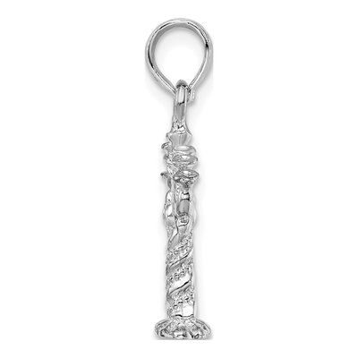 Sterling Silver 3D Menorah Pendant – view 3