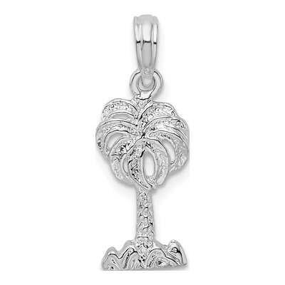 Sterling Silver Palm Tree Pendant