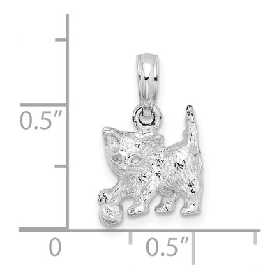 Sterling Silver Cat Pendant – view 5