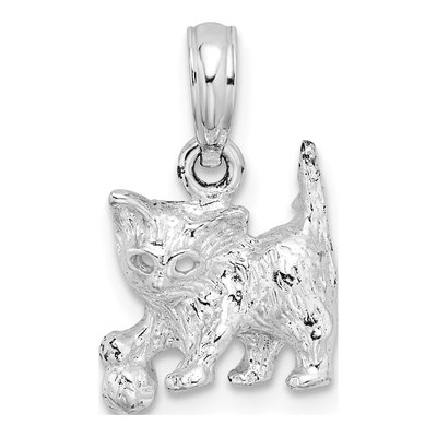 Sterling Silver Cat Pendant