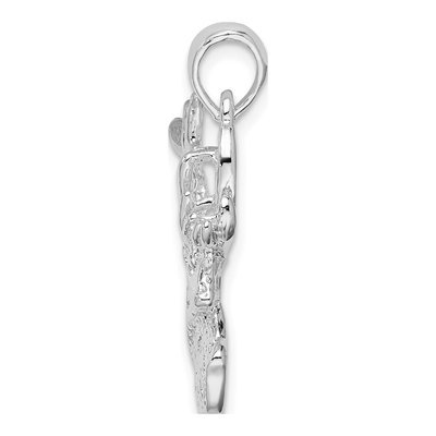 Sterling Silver Deer Head Pendant – view 3