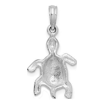 Sterling Silver Turtle Pendant – view 4