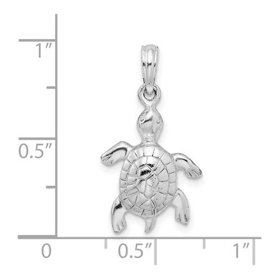Sterling Silver Turtle Pendant – view 5