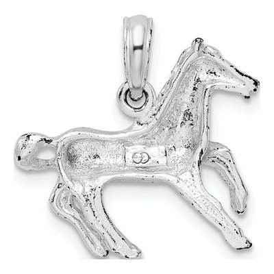 Sterling Silver Galloping Horse Pendant – view 4