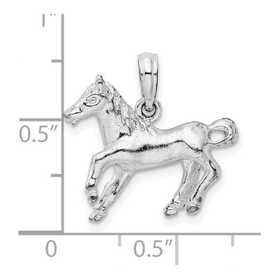 Sterling Silver Galloping Horse Pendant – view 5