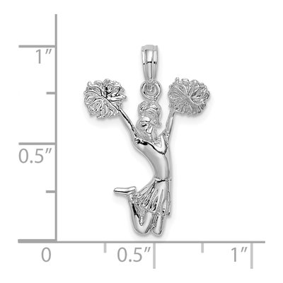 Sterling Silver Cheerleader Pendant – view 3