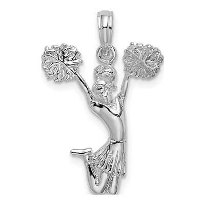 Sterling Silver Cheerleader Pendant