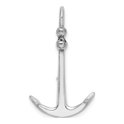 Sterling Silver 3D Anchor Pendant – view 4