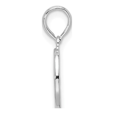 Sterling Silver Fleur de Lis Oval Pendant – view 3