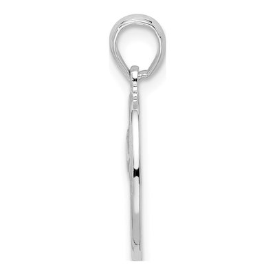 Sterling Silver Fleur de Lis Oval Pendant – view 3