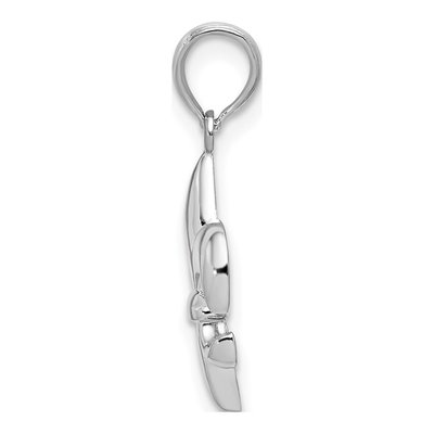 Sterling Silver Fleur de Lis Pendant – view 3
