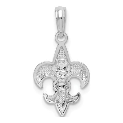 Sterling Silver Fleur de Lis Pendant – view 4