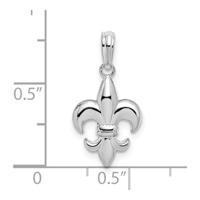 Sterling Silver Fleur de Lis Pendant – view 5