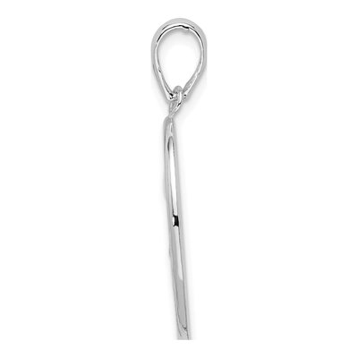 Sterling Silver Fleur de Lis Oval Pendant – view 3
