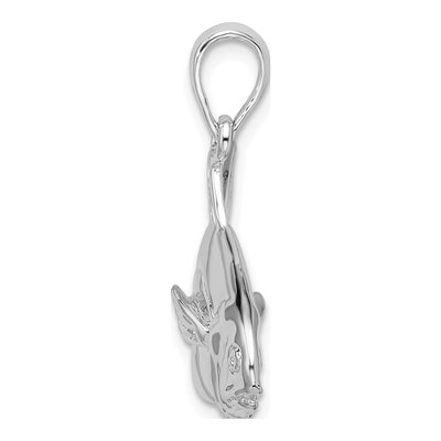 Sterling Silver 3D Pompano Fish Pendant – view 3