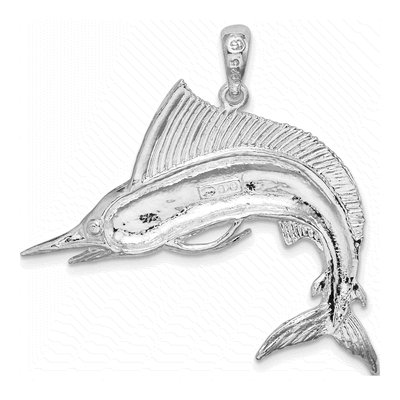 Sterling Silver Marlin Pendant – view 4