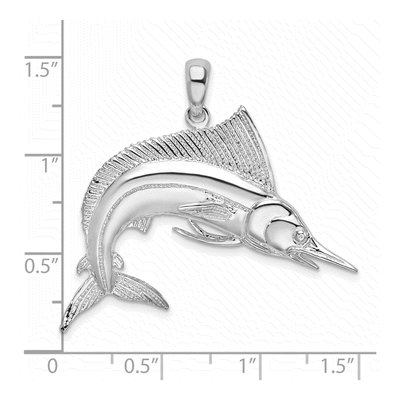 Sterling Silver Marlin Pendant – view 5