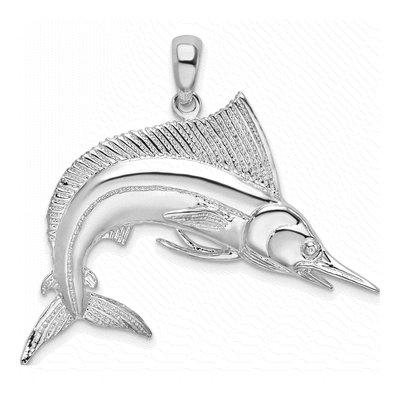 Sterling Silver Marlin Pendant