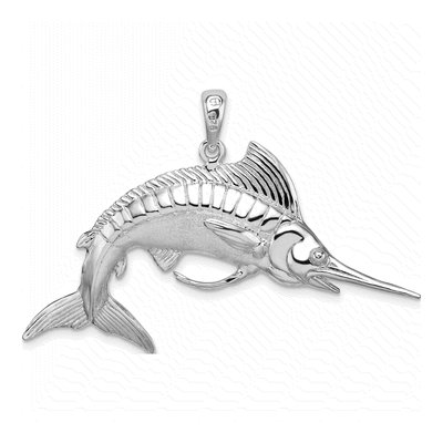 Sterling Silver 3D Marlin Pendant – view 4