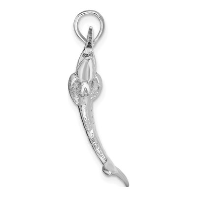 Sterling Silver 3D Blue Marlin Pendant – view 3