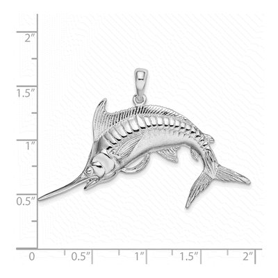 Sterling Silver Blue Marlin Pendant – view 5