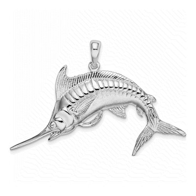 Sterling Silver Blue Marlin Pendant