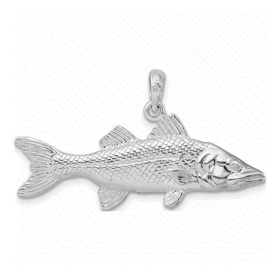 Sterling Silver 3D Snook Fish Pendant – view 4