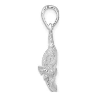 Sterling Silver Red Fish Pendant – view 3