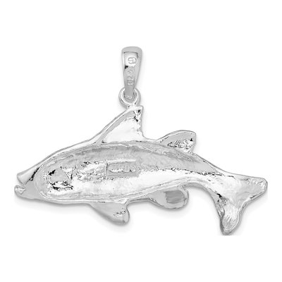 Sterling Silver Red Fish Pendant – view 4