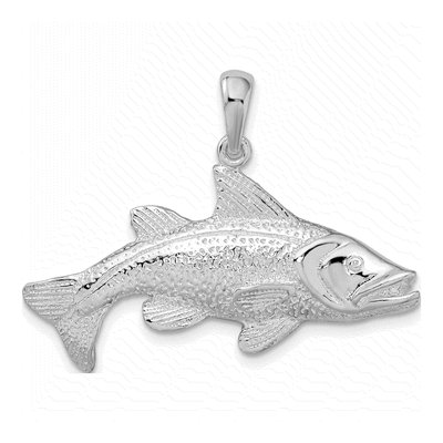 Sterling Silver Red Fish Pendant