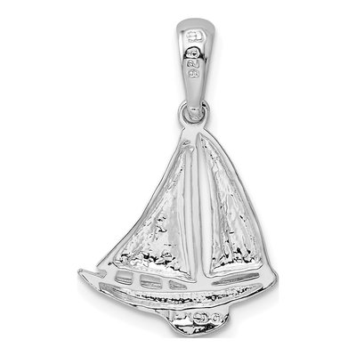 Sterling Silver Sailboat Pendant – view 4