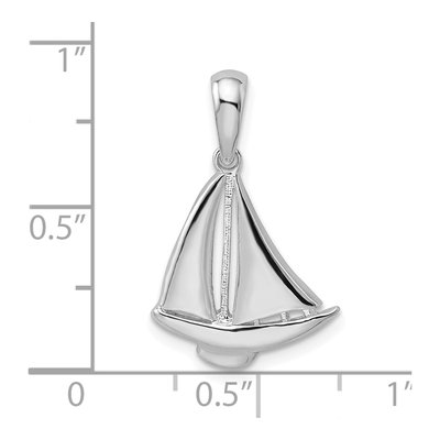 Sterling Silver Sailboat Pendant – view 6