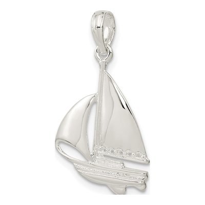 Sterling Silver Sailboat Pendant – view 5