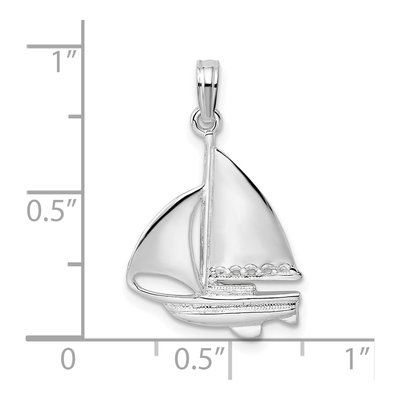 Sterling Silver Sailboat Pendant – view 6