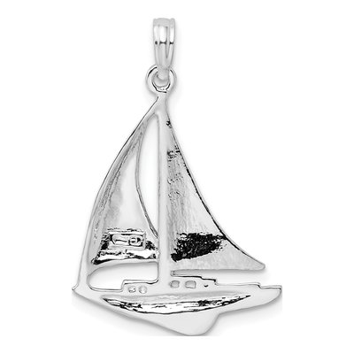 Sterling Silver Sailboat Pendant – view 4